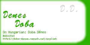 denes doba business card