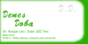 denes doba business card